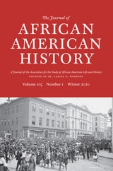 cover of The Journal of African American History, volume 105 number 1 (Winter 2020)