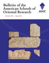 cover of Bulletin of the American Schools of Oriental Research, volume 383 number 1 (May 2020)
