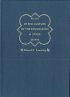 cover of Music in the Culture of the Renaissance and Other Essays
