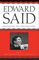 cover of Edward Said: Continuing the Conversation