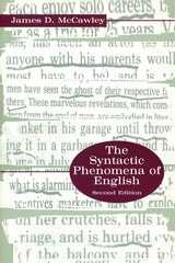 cover of The Syntactic Phenomena of English