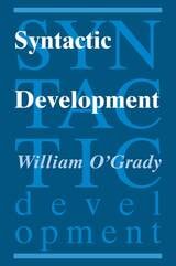 cover of Syntactic Development