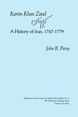 cover of Karim Khan Zand: A History of Iran, 1747-1779