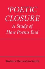 cover of Poetic Closure: A Study of How Poems End