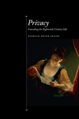 cover of Privacy: Concealing the Eighteenth-Century Self