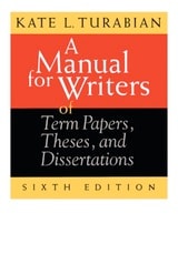 cover of A Manual for Writers of Term Papers, Theses, and Dissertations
