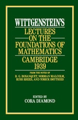 cover of Wittgenstein's Lectures on the Foundations of Mathematics, Cambridge, 1939