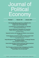 cover of JPE vol 129 num 1