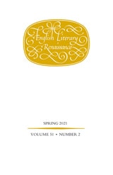 cover of English Literary Renaissance, volume 51 number 2 (Spring 2021)