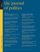 cover of The Journal of Politics, volume 83 number 3 (July 2021)