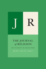 cover of The Journal of Religion, volume 101 number 3 (July 2021)