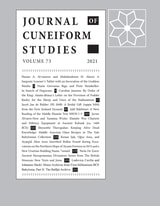cover of Journal of Cuneiform Studies, volume 73 number 1 (2021)