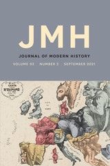 cover of The Journal of Modern History, volume 93 number 3 (September 2021)