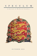 cover of Speculum, volume 96 number 4 (October 2021)