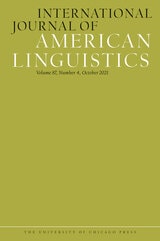 cover of International Journal of American Linguistics, volume 87 number 4 (October 2021)