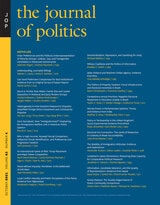 cover of The Journal of Politics, volume 83 number 4 (October 2021)