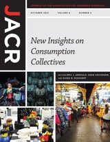 cover of The Journal of the Association for Consumer Research, volume 6 number 4 (October 2021)