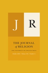 cover of The Journal of Religion, volume 101 number 4 (October 2021)