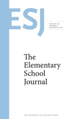 cover of The Elementary School Journal, volume 122 number 2 (December 2021)
