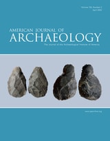 cover of American Journal of Archaeology, volume 126 number 2 (April 2022)