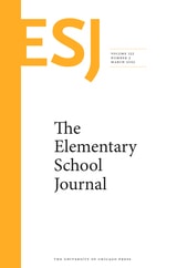cover of The Elementary School Journal, volume 122 number 3 (March 2022)