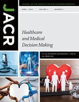 cover of The Journal of the Association for Consumer Research, volume 7 number 2 (April 2022)