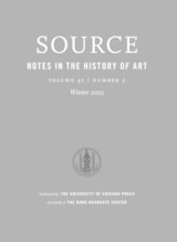 cover of Source: Notes in the History of Art, volume 41 number 2 (Winter 2022)