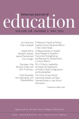cover of American Journal of Education, volume 128 number 3 (May 2022)