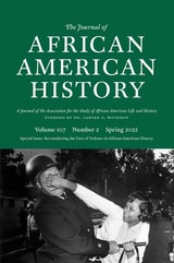 cover of The Journal of African American History, volume 107 number 2 (Spring 2022)