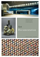 cover of Art Documentation: Journal of the Art Libraries Society of North America, volume 41 number 1 (Spring 2022)