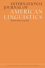 cover of International Journal of American Linguistics, volume 88 number 3 (July 2022)
