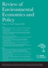 cover of Review of Environmental Economics and Policy, volume 16 number 2 (Summer 2022)