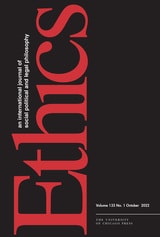 cover of Ethics, volume 133 number 1 (October 2022)
