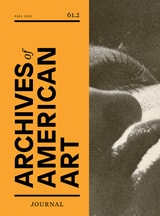 cover of Archives of American Art Journal, volume 61 number 2 (Fall 2022)