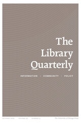 cover of The Library Quarterly, volume 92 number 4 (October 2022)