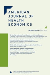 cover of American Journal of Health Economics, volume 8 number 4 (Fall 2022)