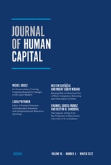 cover of Journal of Human Capital, volume 16 number 4 (Winter 2022)