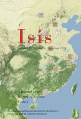 cover of Isis, volume 113 number 4 (December 2022)