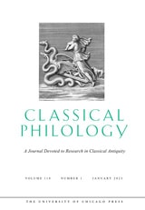 cover of Classical Philology, volume 118 number 1 (January 2023)