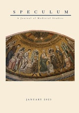 cover of Speculum, volume 98 number 1 (January 2023)