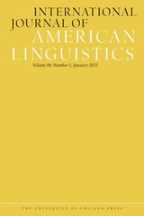 cover of International Journal of American Linguistics, volume 89 number 1 (January 2023)