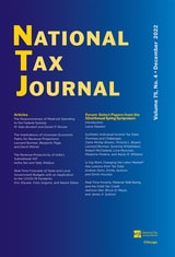 cover of National Tax Journal, volume 75 number 4 (December 2022)