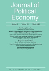 cover of Journal of Political Economy, volume 131 number 3 (March 2023)