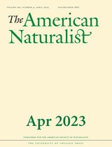 cover of The American Naturalist, volume 201 number 4 (April 2023)