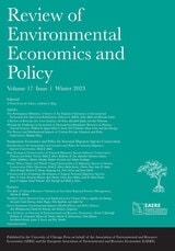 cover of Review of Environmental Economics and Policy, volume 17 number 1 (Winter 2023)