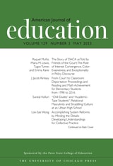 cover of American Journal of Education, volume 129 number 3 (May 2023)