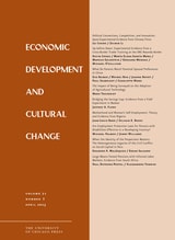 cover of Economic Development and Cultural Change, volume 71 number 3 (April 2023)