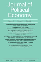 cover of Journal of Political Economy, volume 131 number 5 (May 2023)