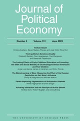 cover of Journal of Political Economy, volume 131 number 6 (June 2023)