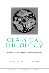 cover of Classical Philology, volume 118 number 3 (July 2023)